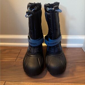 Sorel Kids Black and Blue Snow Boots